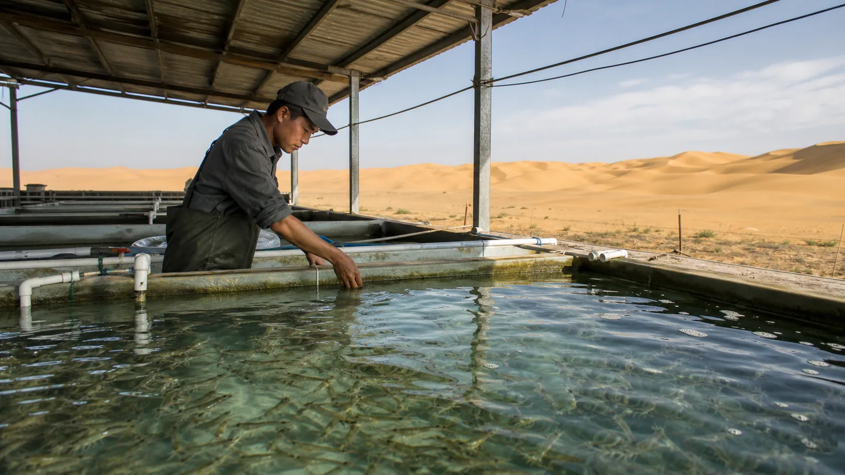 The Power of Walking: Raising Sea Shrimp in the Desert